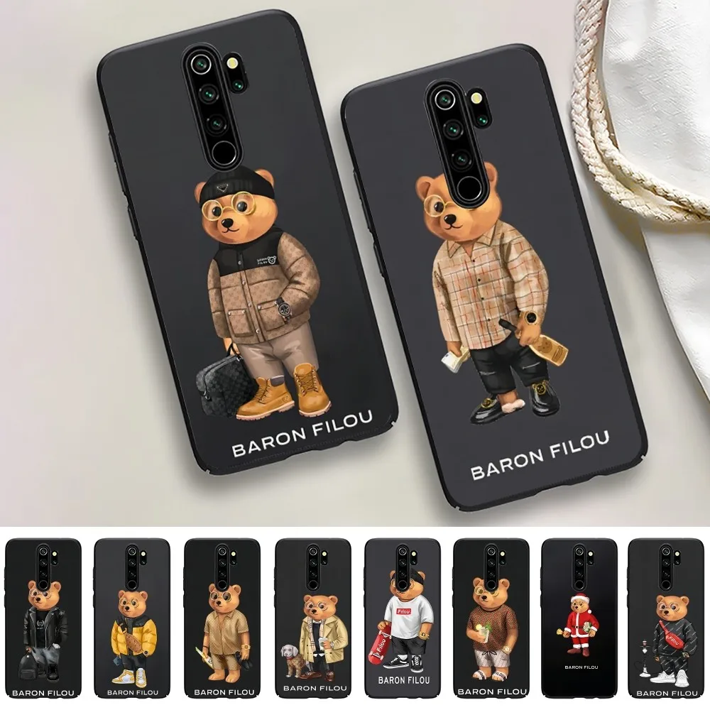 Fashion B-Baron F-Filou Bear Phone Case For Redmi 5 6 7 8 9 10 plus pro A GO K20 K30 K40 F3 Fundas