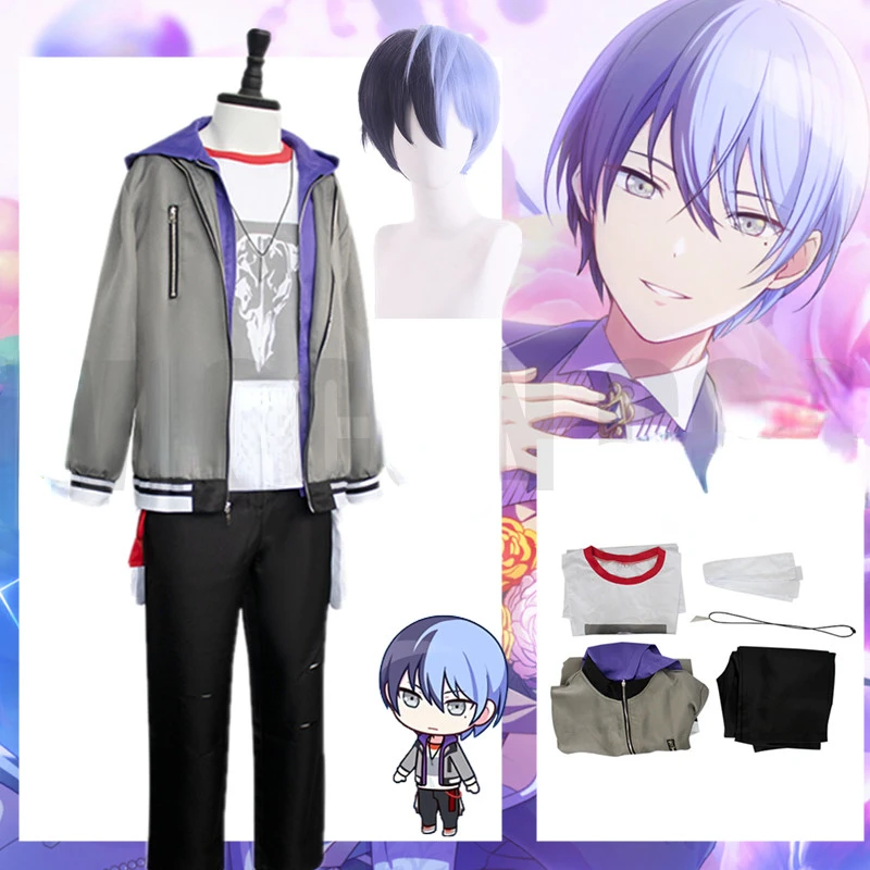 

Project Sekai Colorful Stage Feat Aoyagi Toya Cosplay Outfits Anime Vivid BAD SQUAD Uniform Costume Wig Cosplay Costumes 3XL