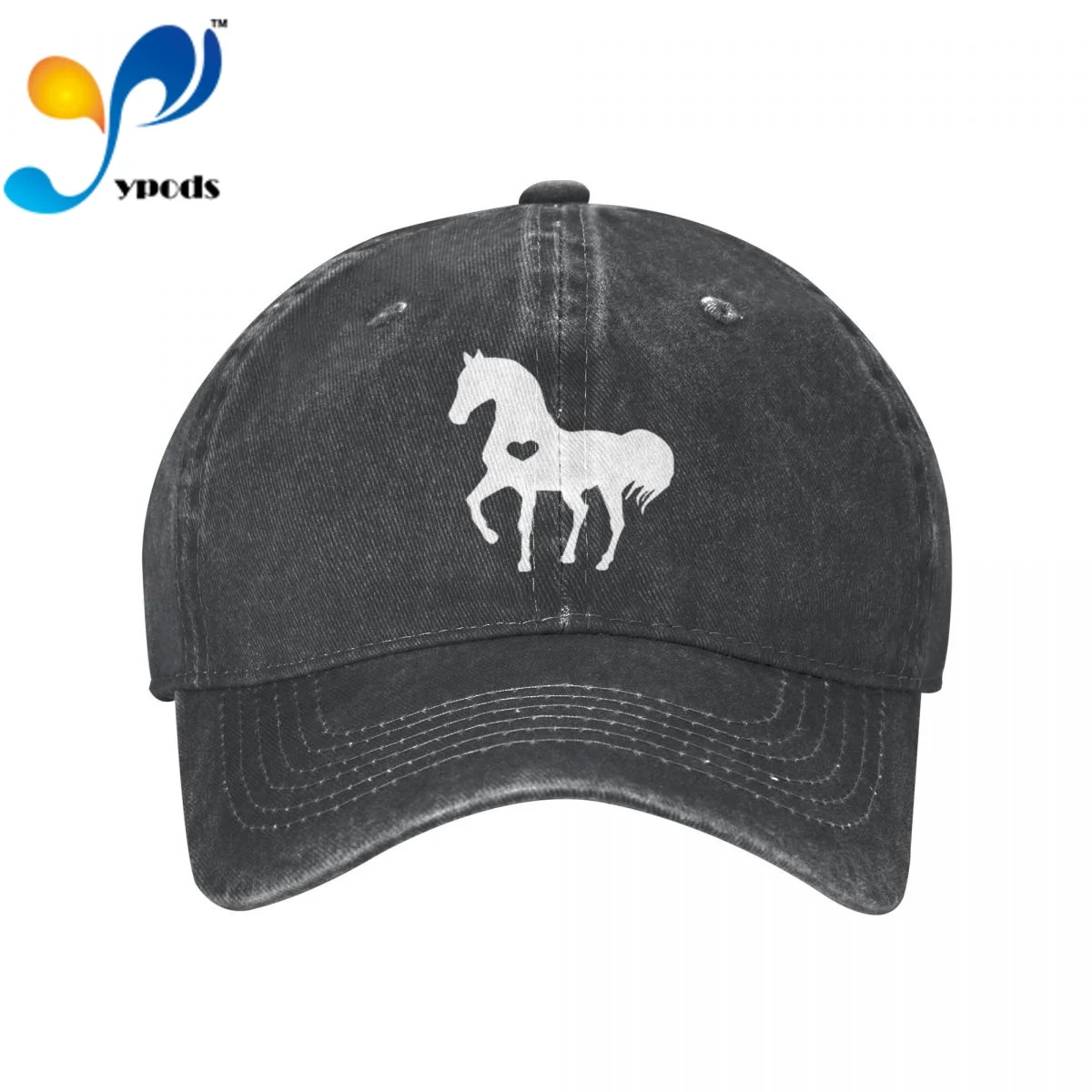

Heart Horse Cotton Cap For Men Women Gorras Snapback Caps Baseball Caps Casquette Dad Hat