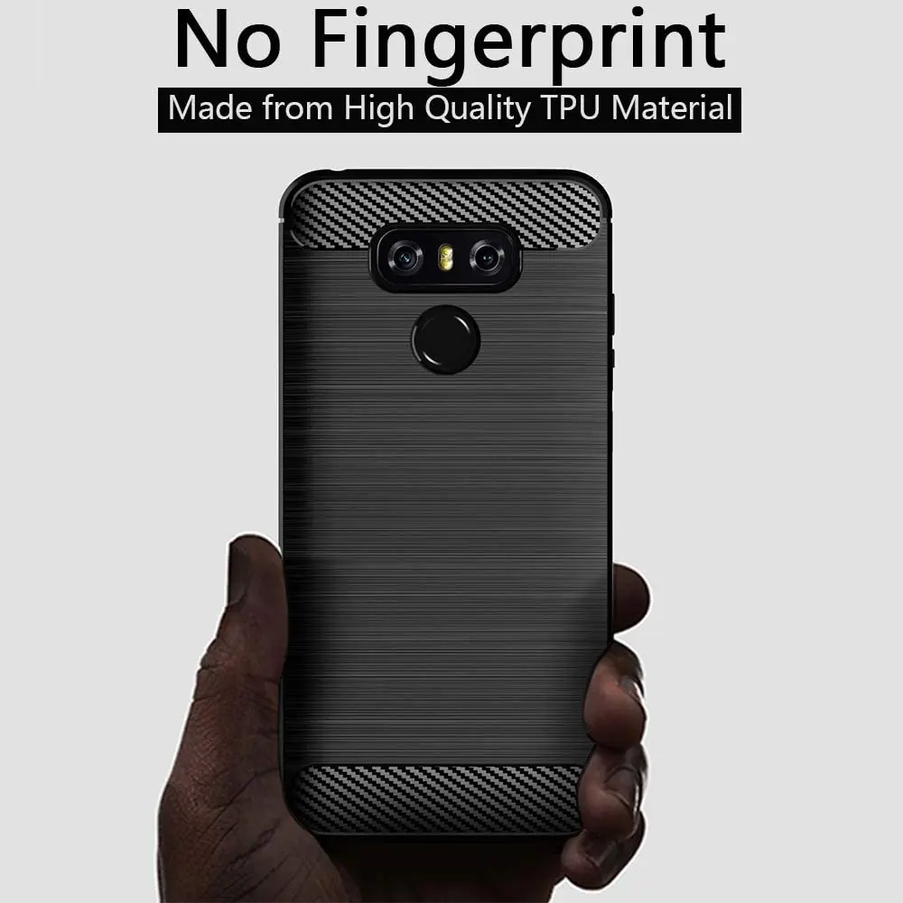 Carbon Fiber Phone Case for LG G6 G8S ThinQ K50S K40S K61 K51S K41S Q61 Q51 Q70 Q60 W30 W10 Soft Silicone TPU Cover Case