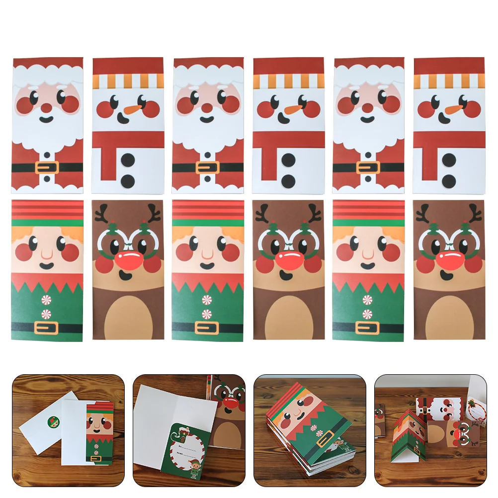 

Cardschristmas Greeting Giftmerry Blessing Festival Invitation Wishes Paper Design Cartoon Envelopes Supplies Holidaydecor