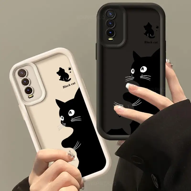 Чехол для телефона с милым рисунком кота vivo Y11s Y12G Y20T Y20s Y20 Y20i матовая мягкая