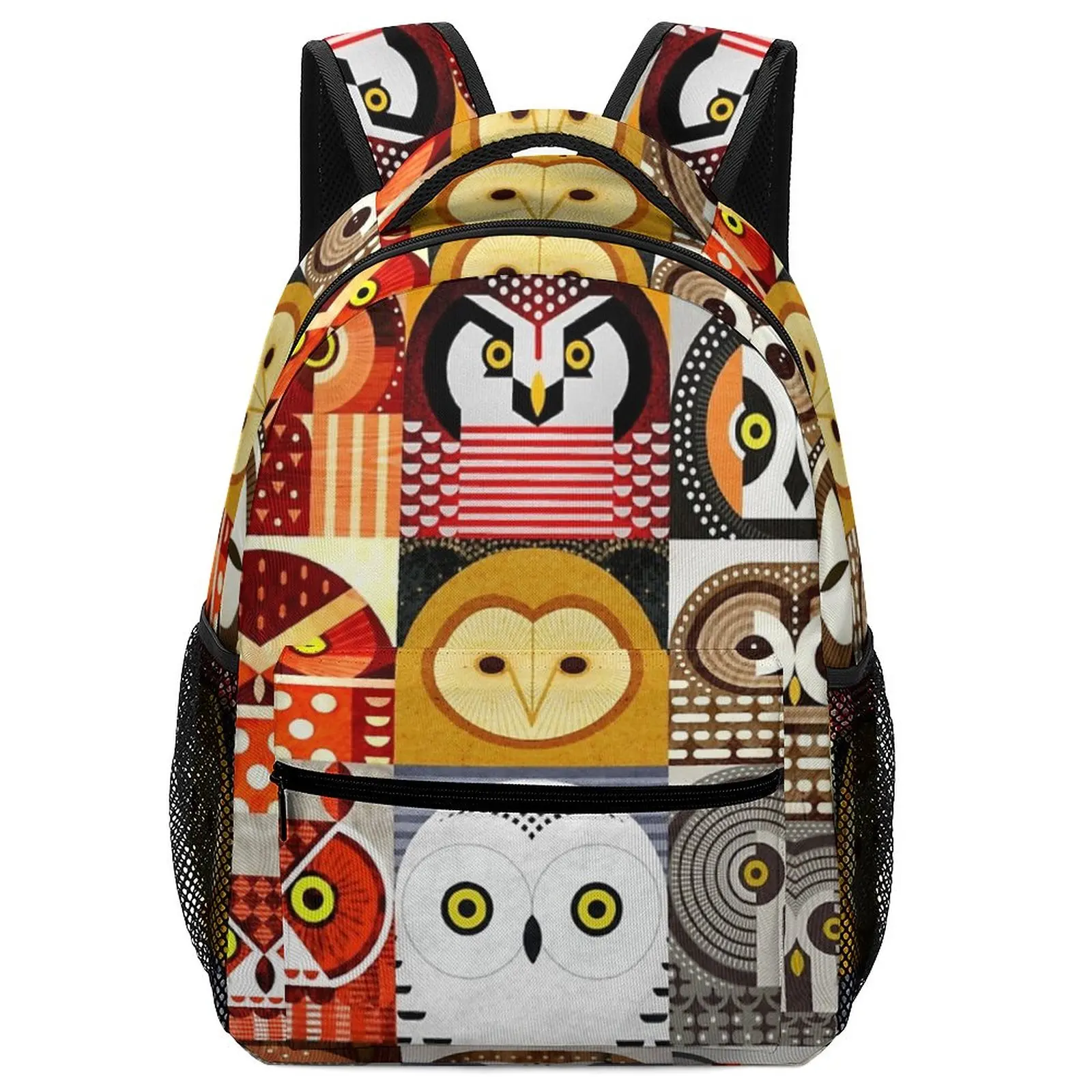 Kawaii Funny North American Owls School Bag for Children Kids Teen School Bags  Doll Backpack