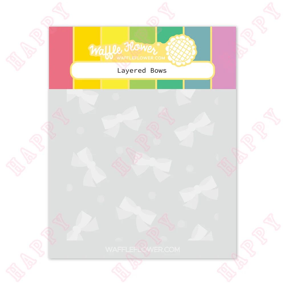 

New Arrival Layered Bows Stencil For DIY For Scrapbook Diary Decoration Paper Craft Embossing Template DIY Greet Card Handmade
