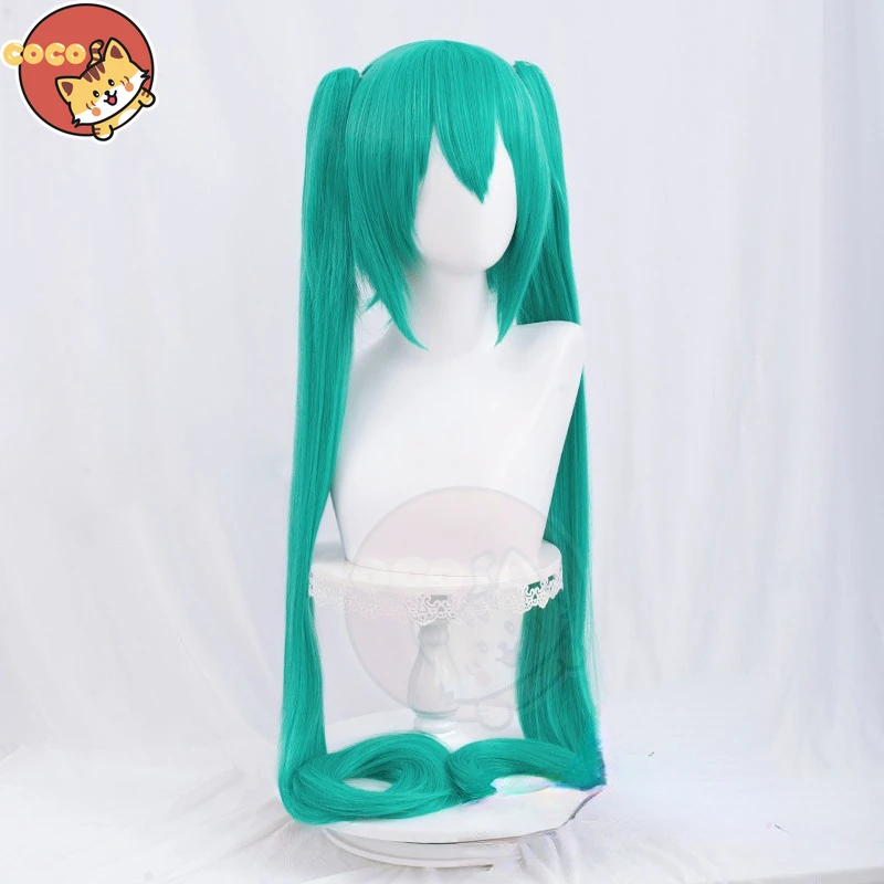 Vocaloid Miku косплей парик аниме классический синие длинные пучки волос 4 цвета для