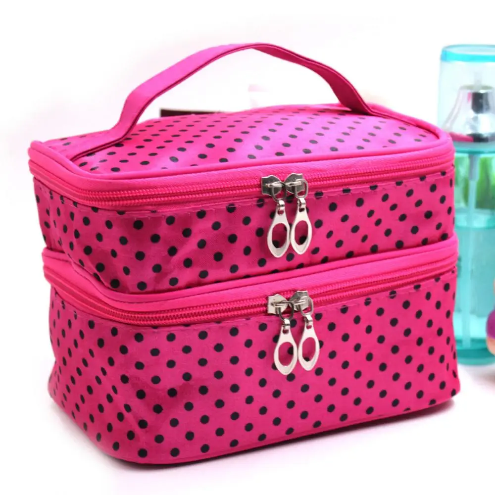 

Storage Outdoor Makeup Bag Pouch Organizer Double Layers Cosmetic Organizer Women Travel Cosmetic Organizer