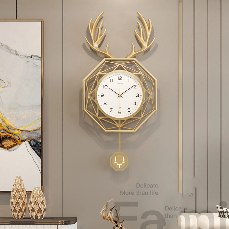 

Modern Design Wall Clock Silent Black Wall Clock Golden Battery Operated Ofertas Con Envio Gratis Living Room Decoration