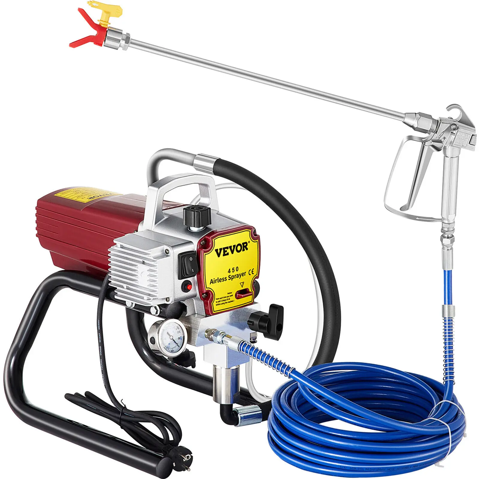 

VEVOR Upgrade 1500W /1800W High Pressure Airless Paint Sprayer Gun Spraying Machine Electric Airless Paint Sprayer