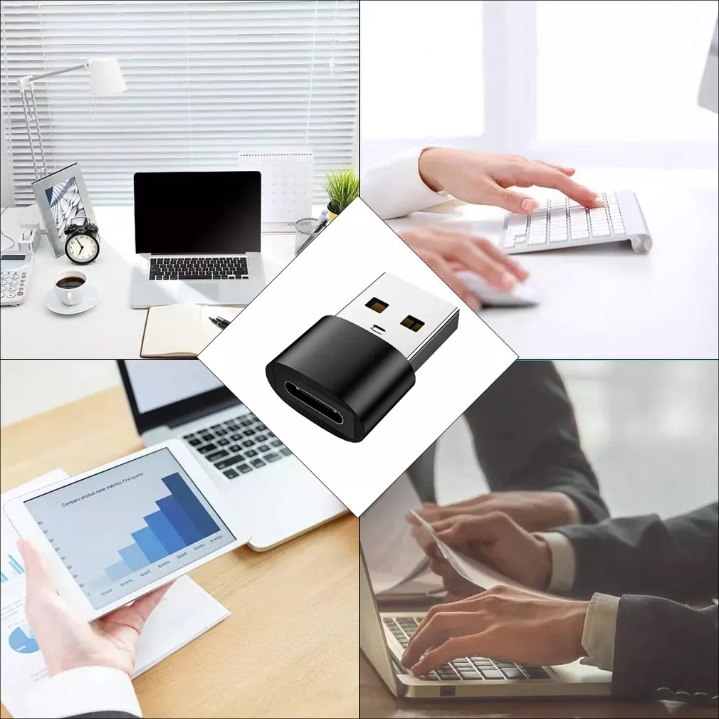 Henruisi Type-C To USB Adapter Type-c Male To USB Female Converter Adapter For Laptop Xiaomi Samsung USB To Type -C Adapter
