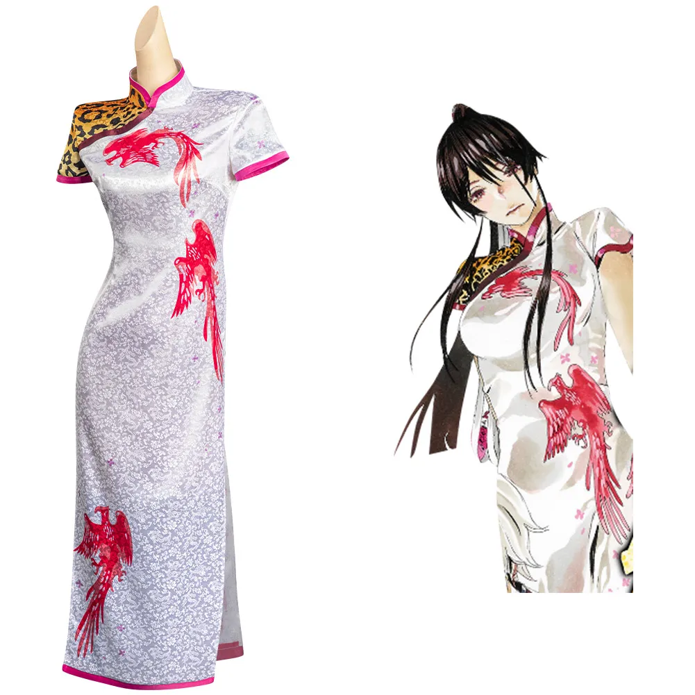 

Костюм для косплея аниме Jigoku Raku Sagiri, платье Чонсам для Хэллоуина, Карнавальный костюм для женщин, девушек