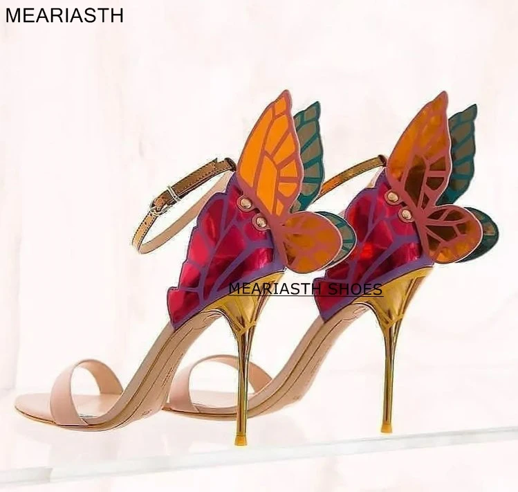 

Женские босоножки meariasth с 3D вышивкой в виде крыльев бабочки, туфли на высоком каблуке, женские туфли-лодочки, туфли-лодочки на шпильке для св...