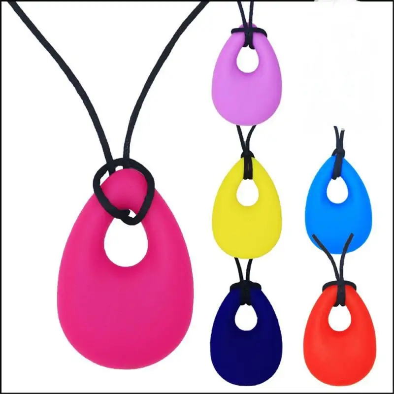 

Kids Teething Silicone Baby Nursing Teether Silicone Necklace Bite Gum Angel Teardrop Pendant Mother Wears Baby Molar Bite