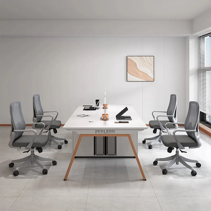 Офисный стол руководителя белый стоечный офисный с ящиками и отделкой для