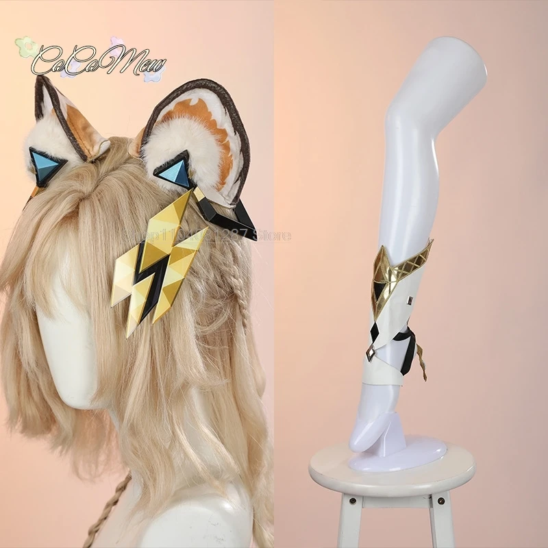 Парик для костюма косплея Genshin Impact парик хвост уши плавное пламя формировать душу