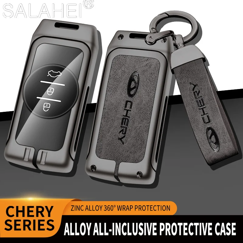 

Zinc Alloy Car Key Case Cover Shell For Chery Tiggo 8 Arrizo 5 Pro Gx 3x 5x EQ7 7 Pro EXEED TX ET-i TXL VX Keychain Accessories