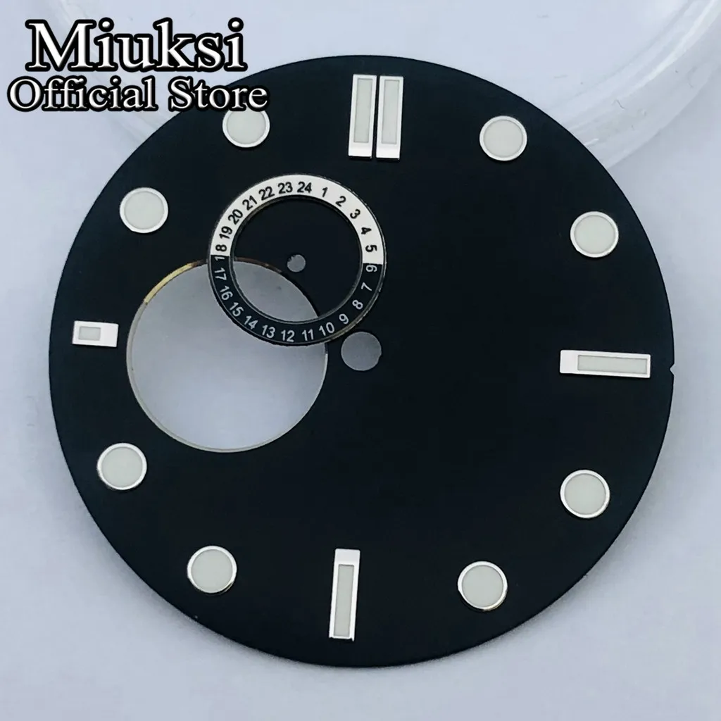 Miuksi 32 мм черный синий зеленый белый стерильный циферблат часов светящийся