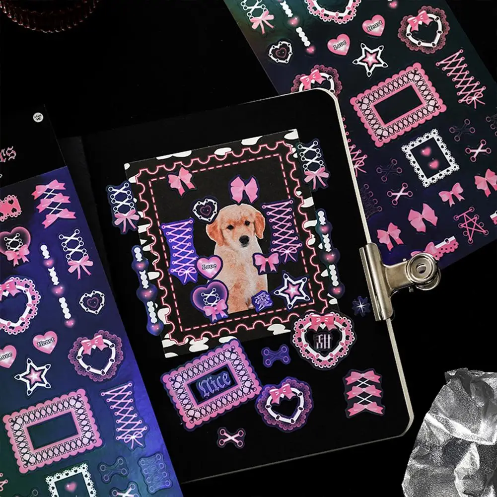 

Новые самоклеящиеся красочные наклейки серия Dark Night Sonata художественные эстетические Декоративные Канцелярские наклейки для скрапбукинга