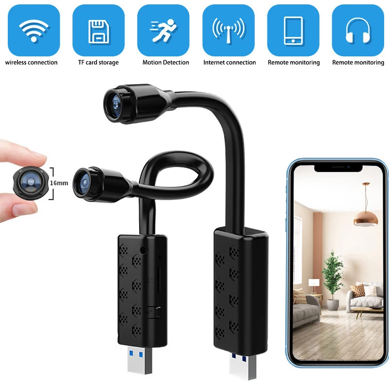 

1080P HD IP мини-камера 4K Smart Wifi USB камера беспроводной рекордер Wifi домашняя камера безопасности с дистанционным управлением камера видеонаблюде...