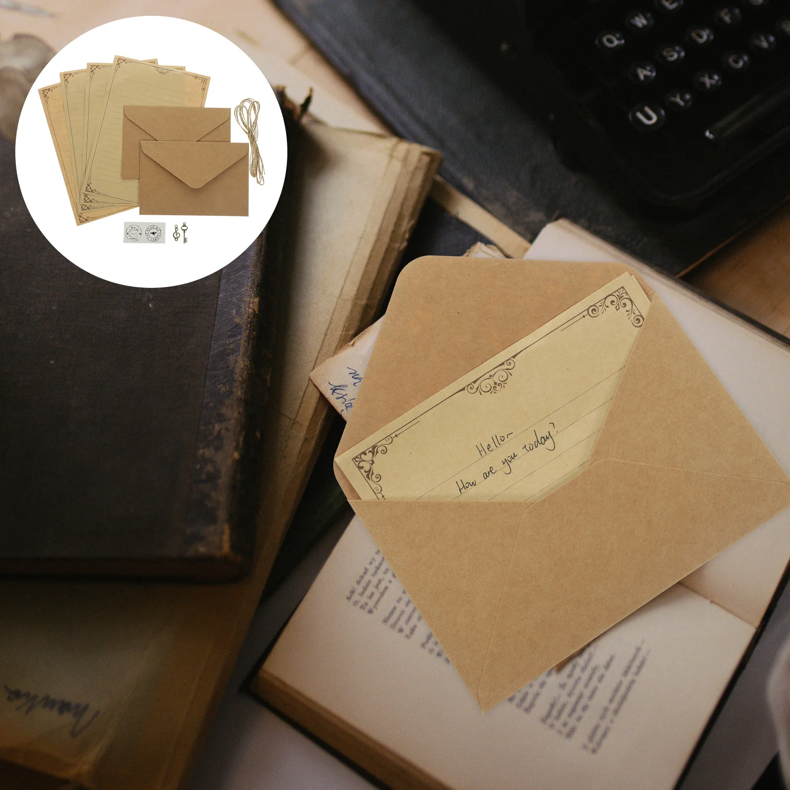 

2 комплекта винтажных стационарных конвертов с надписью набор бумаги Word Card, пригласительных конвертов, принадлежности для письма для студентов
