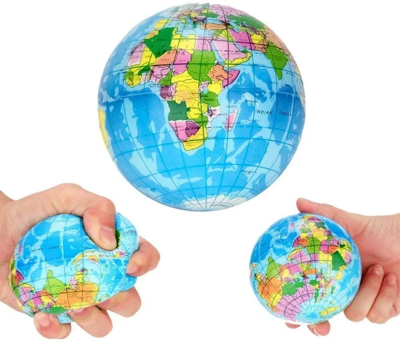 

NEW Stress Relief World Map Foam Ball Atlas Globe Palm Ball Planet Earth Ball Adult Kids Novelty Funny Gadgets Anti Stress Toys