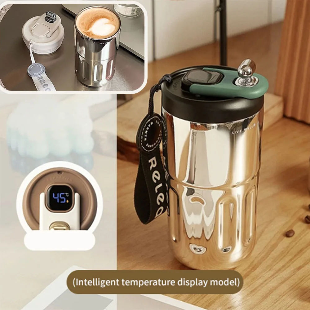 

Smart Thermal Bottles 410ml Water Bottles Led Digital Temperature Display Vacuum Insulation Cups Stainless Steel Thermos Bottles