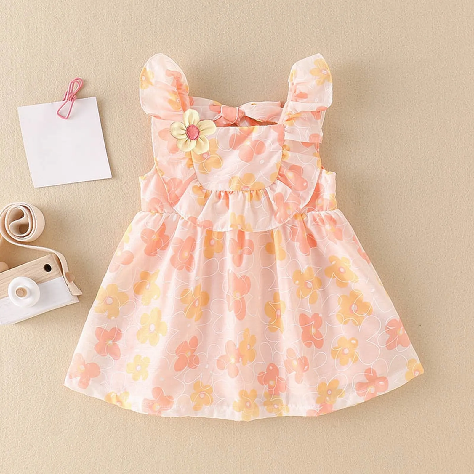 

Toddler Girls Floral Princess Dress Kids Baby Summer New Casual Sleeveless Lolita Dresses Party Gown Dress 0-18 Months Clothes