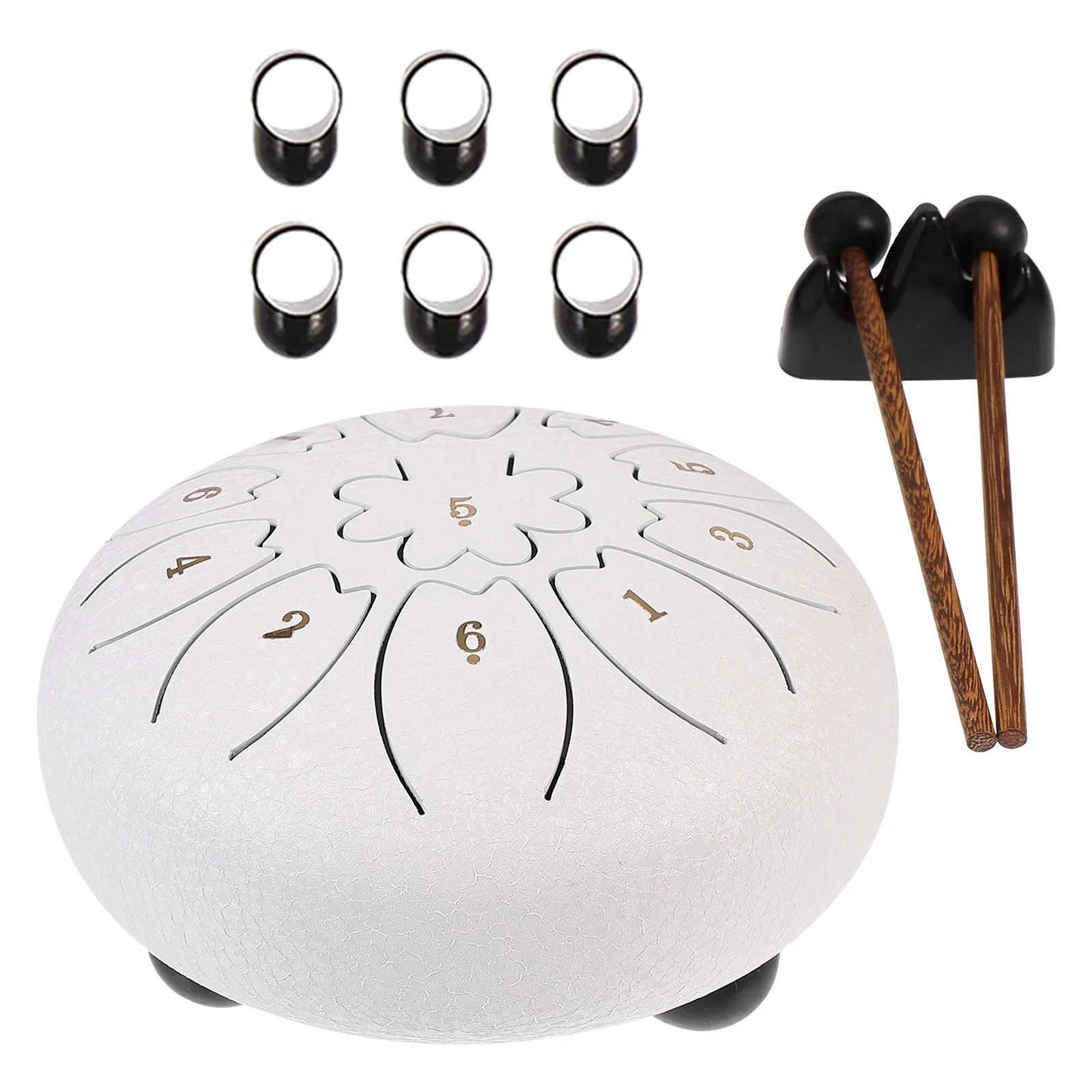 

1 Set 6 Inch Steel Tongue Drum Chic Musical Instrument Useful Hand Drum Kit