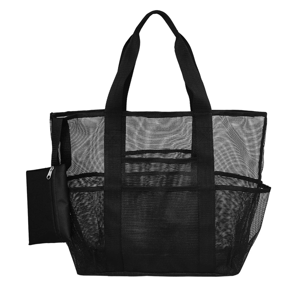 

Large Beach Divers Watersports Net Bag Toy Tote Bag with Multiple Pockets