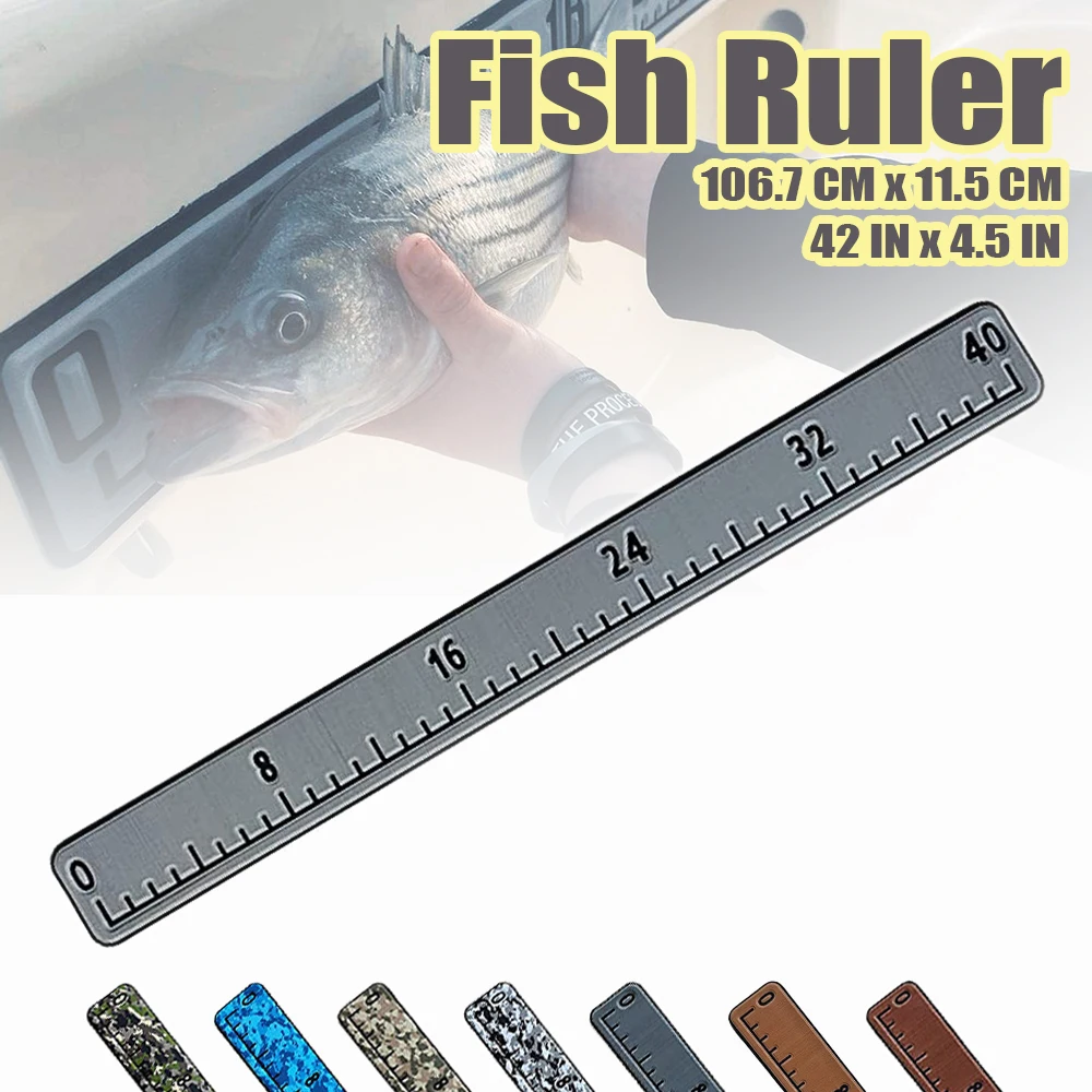 

40inch/100cm Foam Fish Ruler for Fishing Boats Yacht Waterproof Non-skid Surface Strong Self Adhesive Pad Fishing Measurement