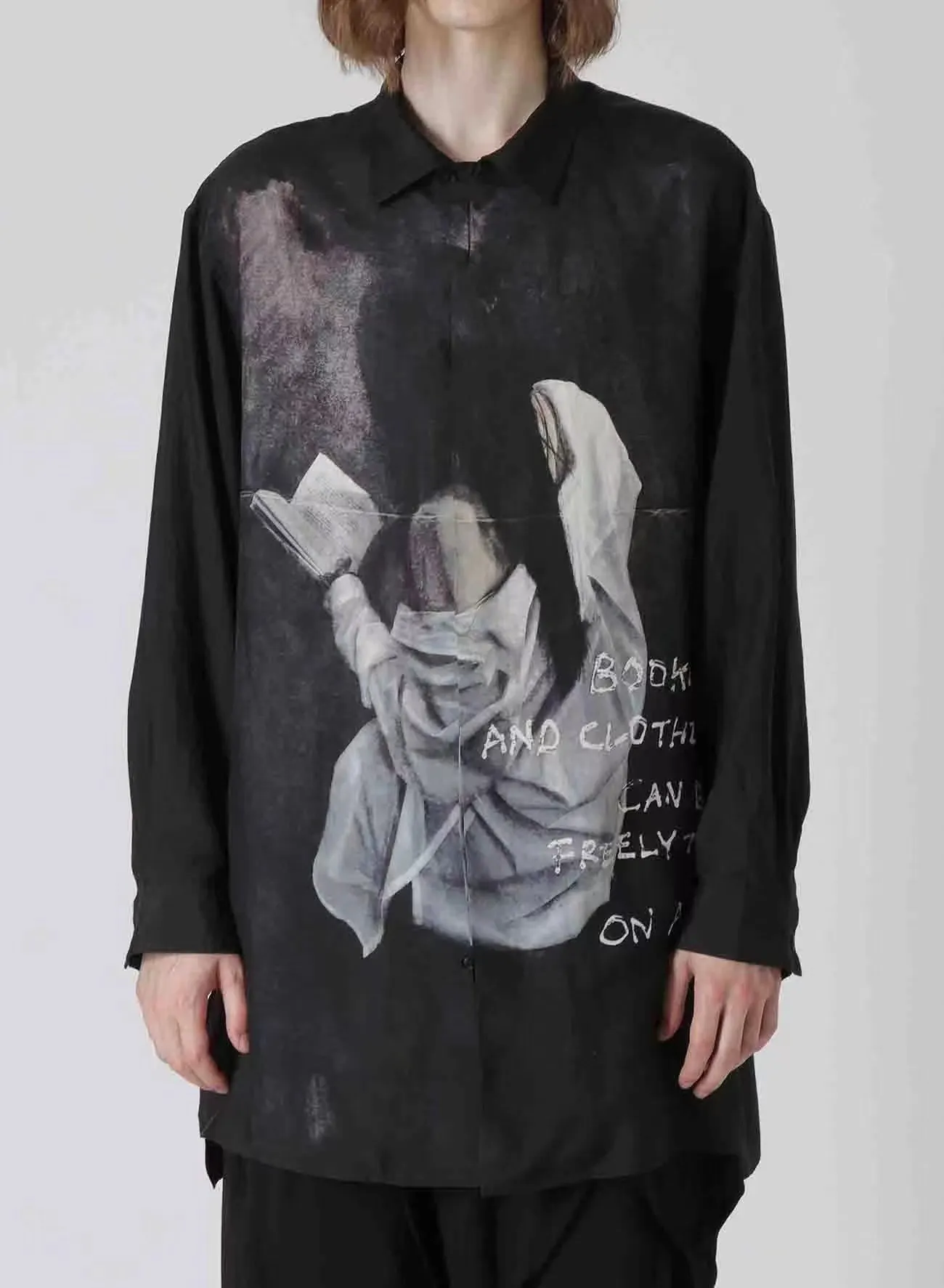 

Одежда Yohji в японском и корейском стиле, мужские рубашки оверсайз, мужская одежда