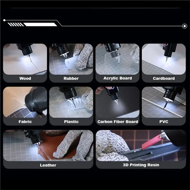 Фото Ультразвуковой резак GYTB-JM-Y10 PRO, 35 Вт, 40 кГц, для резки акрила, углеродного волокна, пластика, металла, дерева, с вилкой стандарта ЕС №5