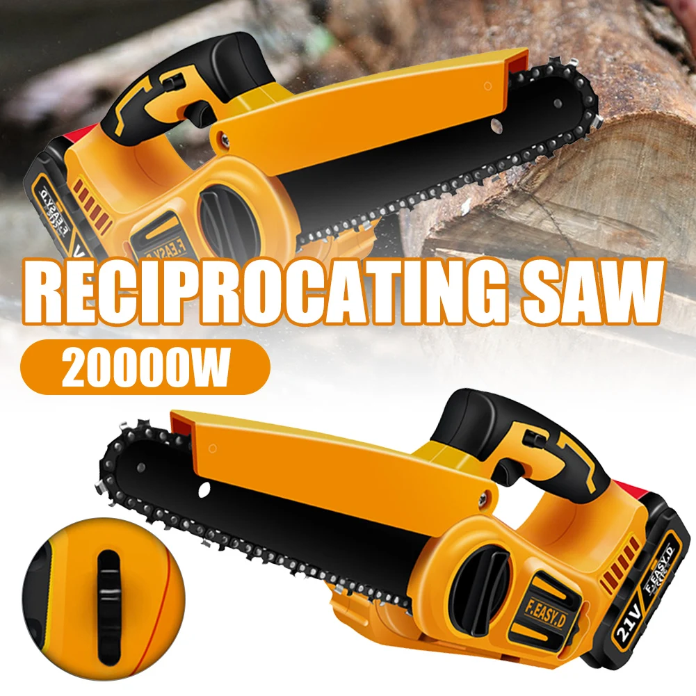 8 Inch Brushless Mini Chainsaw Handheld Electric Cordless Chain Saw Rechargeable Chainsaw For Wood Cutting Tree Pruning