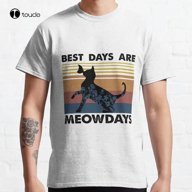 

Классическая футболка New Best Days Are Meowdays 17, хлопковая Футболка S-5XL унисекс