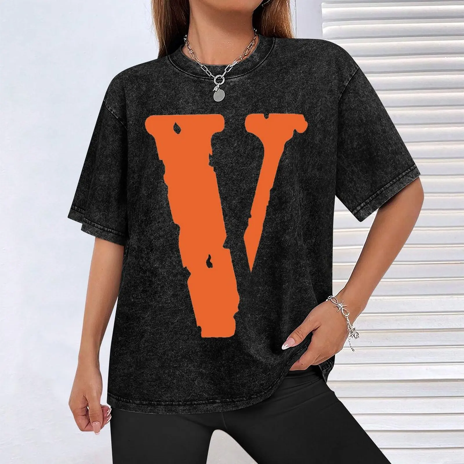 Vlone футболка хлопок мужской oversize