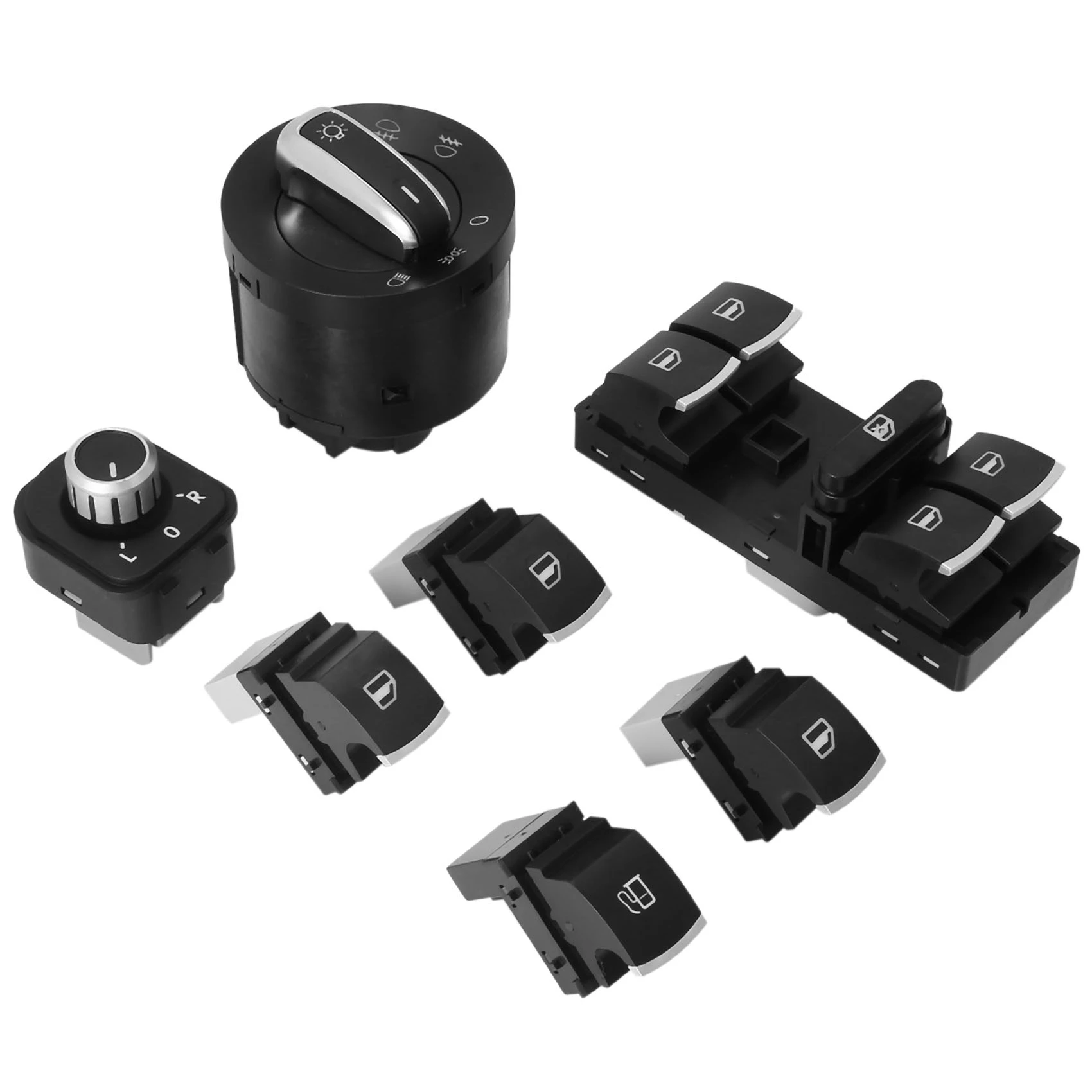 

7Pc Window Headlight Fuel Gas Switch Set For Golf Mk 5 6 Jetta for Passat