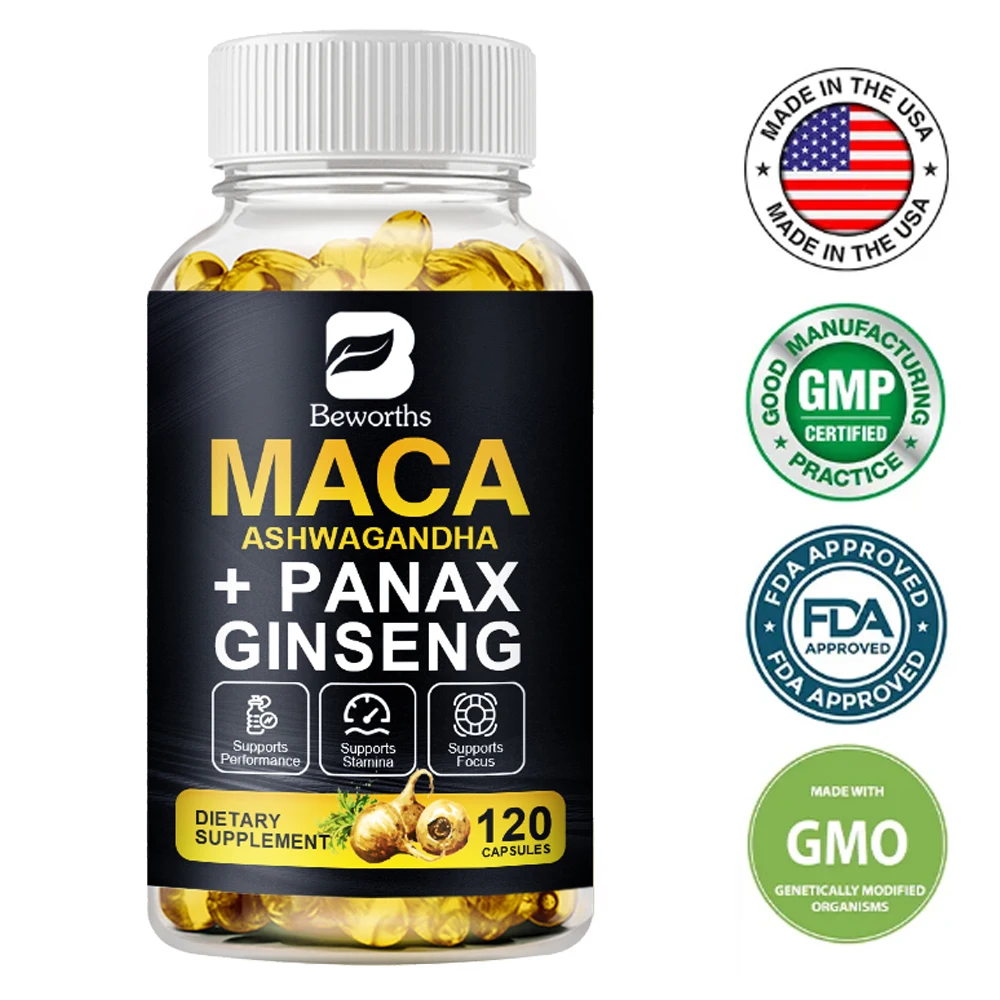 

Ginseng Plant Root Extract Edible Capsules for Helps Boost Energy Erection Supports Stamina Male Performance Energy For Adult