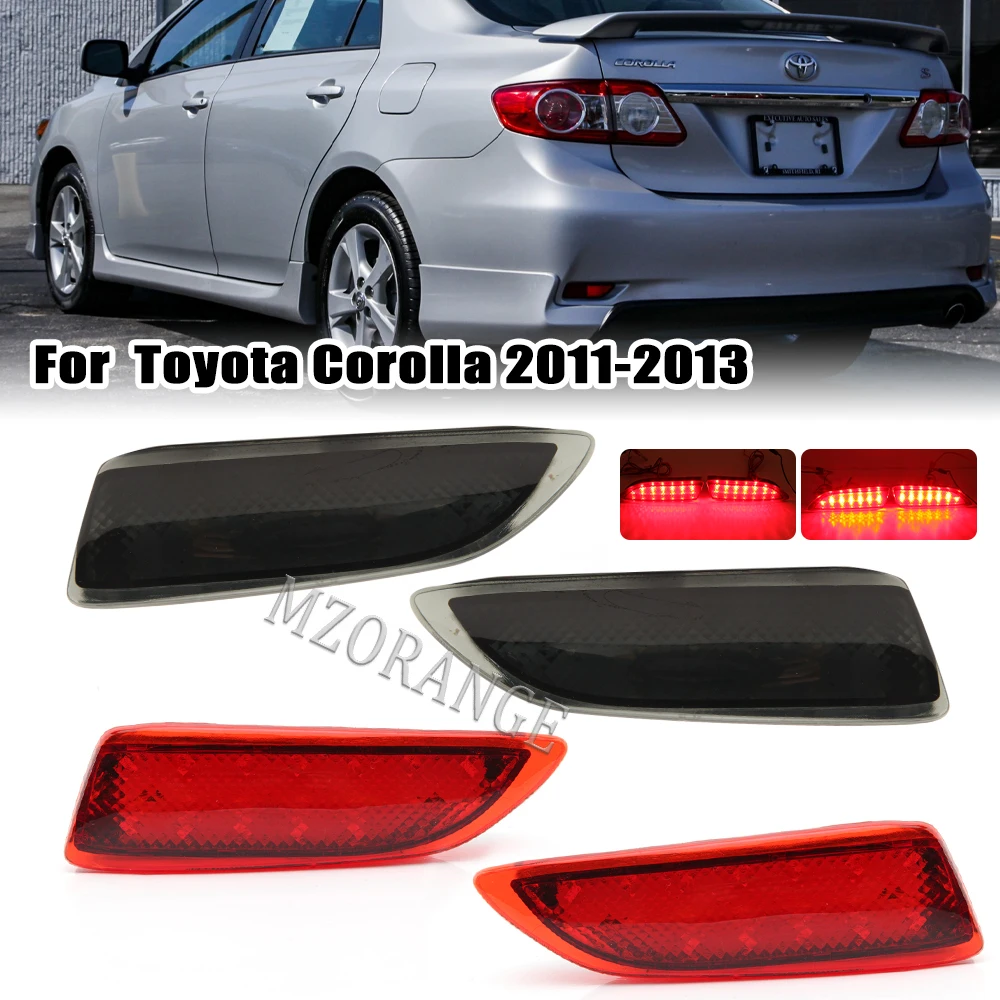 

LED Rear Bumper Lights for Toyota Corolla 2011 2012 2013 Reflector Rear Back Tail Brake Stop Running Light For Lexus CT200h