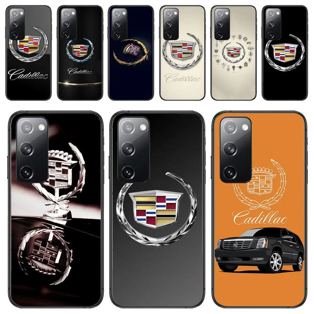 Cadillac Logo Fashion Phone Case For Samsung Galaxy S23 S21 S10 S30 S20 S22 S8 S9 S30 Pro Plus Ultra Fe Design Black Phone Cover