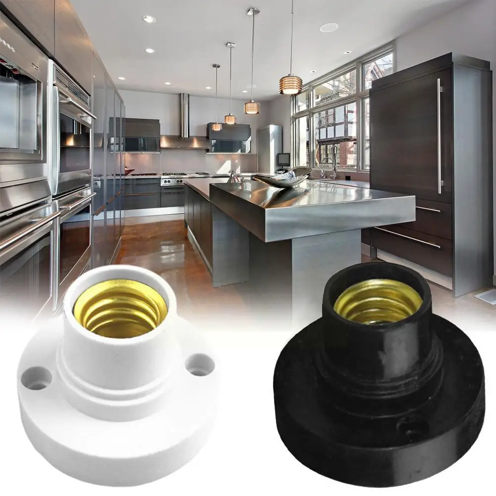 

Base Fitting E14 Light Bulb Holder 100-230V Adapter Socket Edison Black LED Wholesale Converter Replacement Bulb Screw Cap X4X8