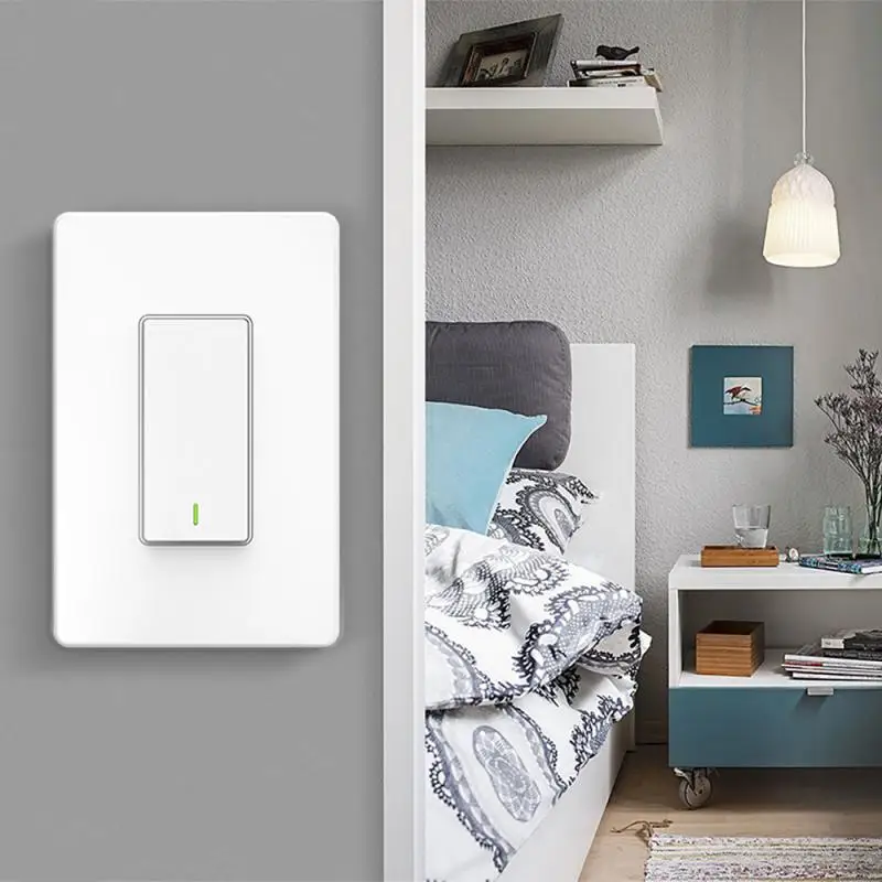 

App Control Light Bulb Wall Switch 1800w Diy Smart Home Wifi Remote Control Timing Us Smart Switch Work With Alexa Google Home