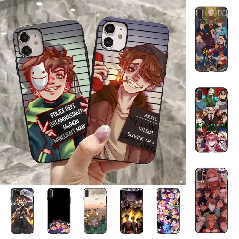

Dream Smp Phone Case for iPhone 11 12 13 Mini Pro Max 8 7 6 6S Plus X 5 SE 2020 XR XS Funda Case