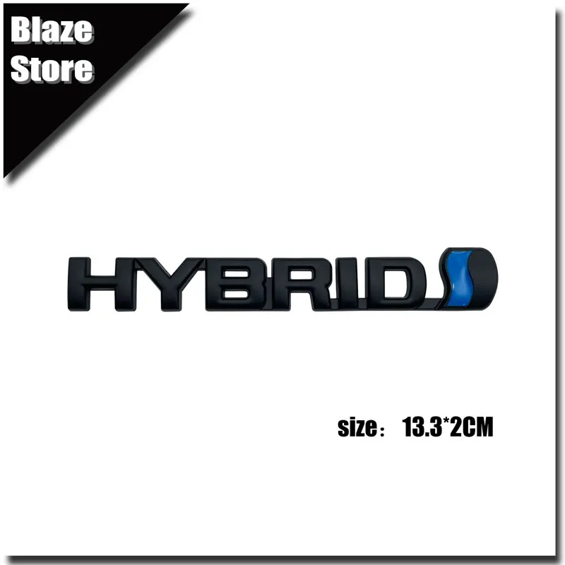 Гибридная металлическая наклейка на заднюю дверь автомобиля, 3D металлический боковой логотип автомобиля для RAV4 Prius Corolla highlander Camry Levin CHR Avalon Alphard