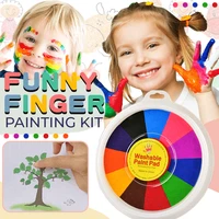 funny finger painting kit 612 colors book with ink pad kids graffiti colored children drawing garden kindergarten diy craft toy