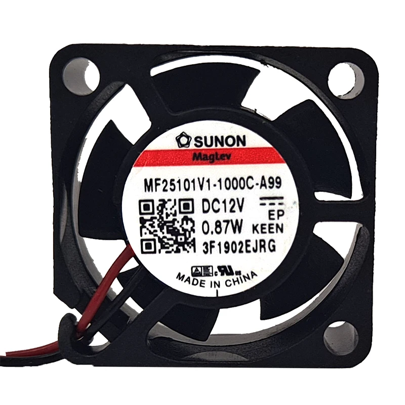 

SUNON MF25101V1-1000C-A99 DC 12V 0.87W 25x25x10mm 2-Wire Server Cooling Fan