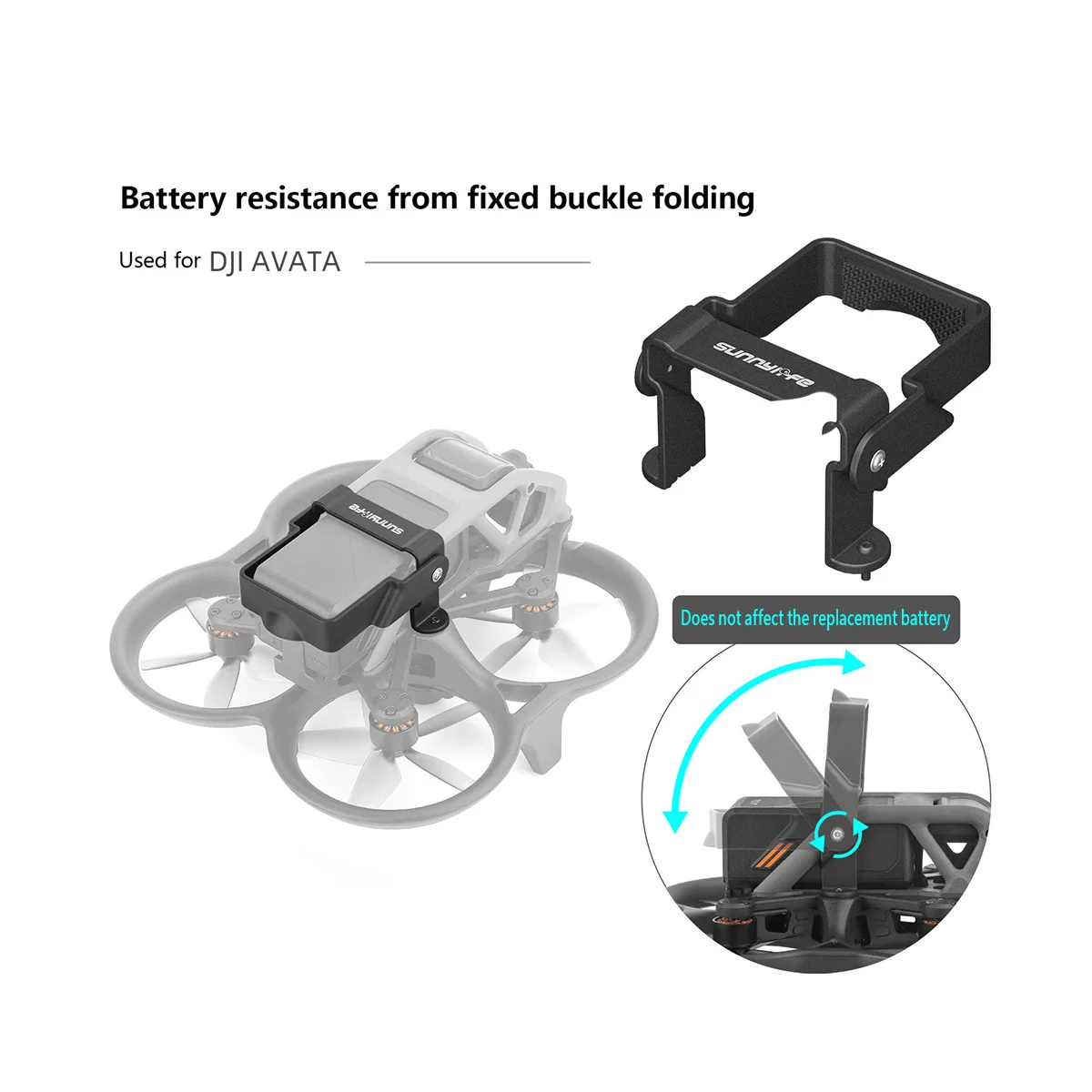 

Battery Buckle for Drone Anti-Loose Fixer Holder Foldable Battery Safety Protection Cover for AVATA Accessory