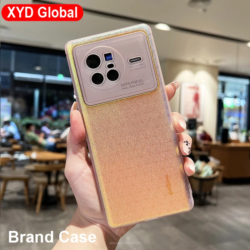 

For Vivo X80 Pro Case Porcelain Brand Phone Case For Vivo X80 Pro Back Cover Glitter Bumper Bling Shell Bag