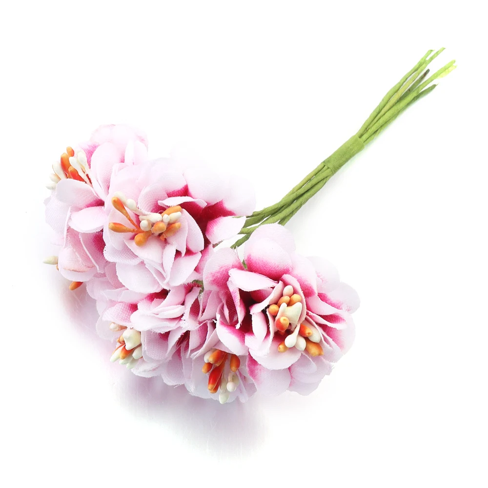 

6 шт., искусственный цветок, тычинка, искусственные цветы ручной работы, букет, украшение для свадебной вечеринки, сделай сам, венок, подарок, скрапбукинг, принадлежности для рукоделия