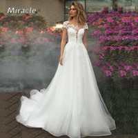 beautiful a line wedding dress lovely lace o neck bridal gown sexy not backless dresses mature short sleeve vestido de novia