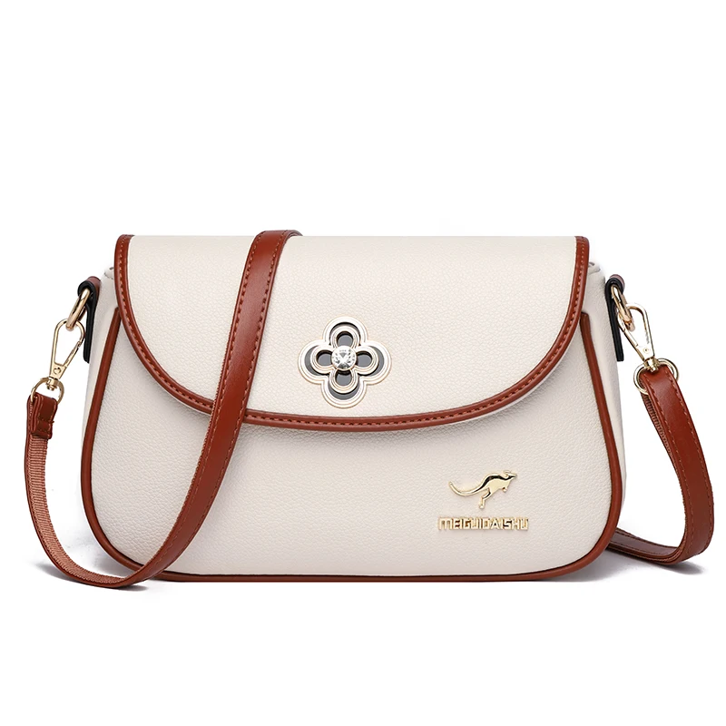 

Новинка 2023, женские сумки, роскошная дизайнерская сумка, женская элегантная модная простая сумка через плечо из искусственной кожи, женская...