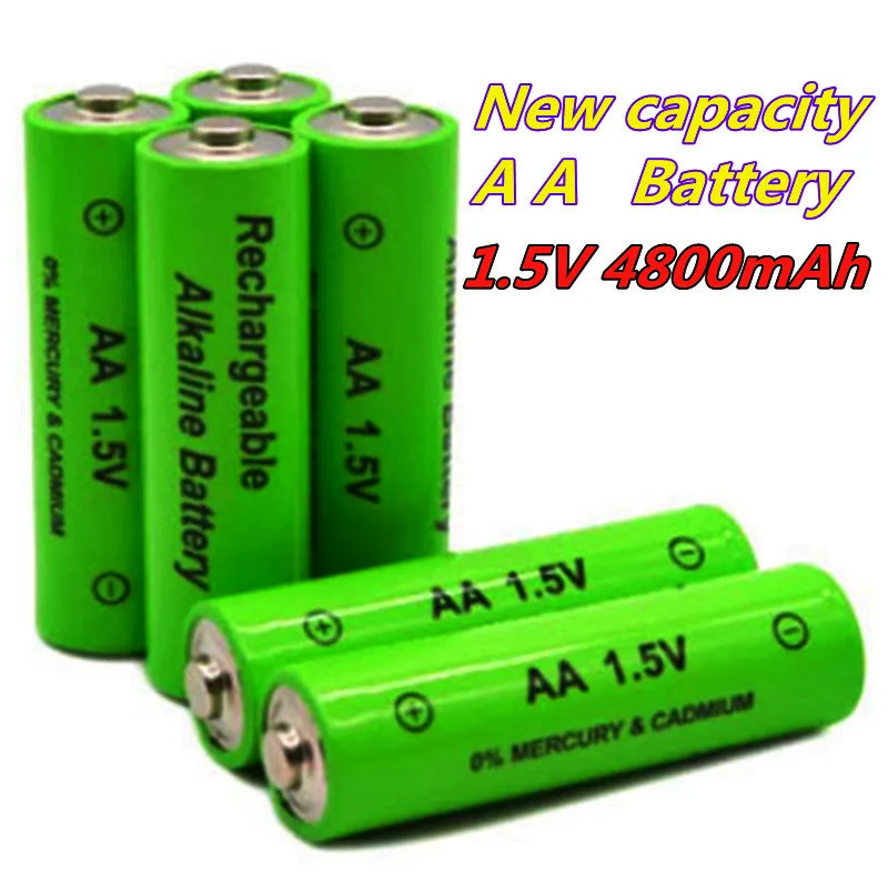 Фото 100%. Оригинал. Перезаписываемый. Аккумуляторы Ni-MH. recargables. 1,5V.AA4800mAh. Сборные для игрушек. 1,5 в 4800 мАч .. №5